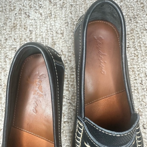 Sandrino by Sandro Moscoloni Classic Black Leather Loafers size 9.5